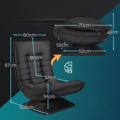 Polohovací křeslo Aberdeen | černé č.2