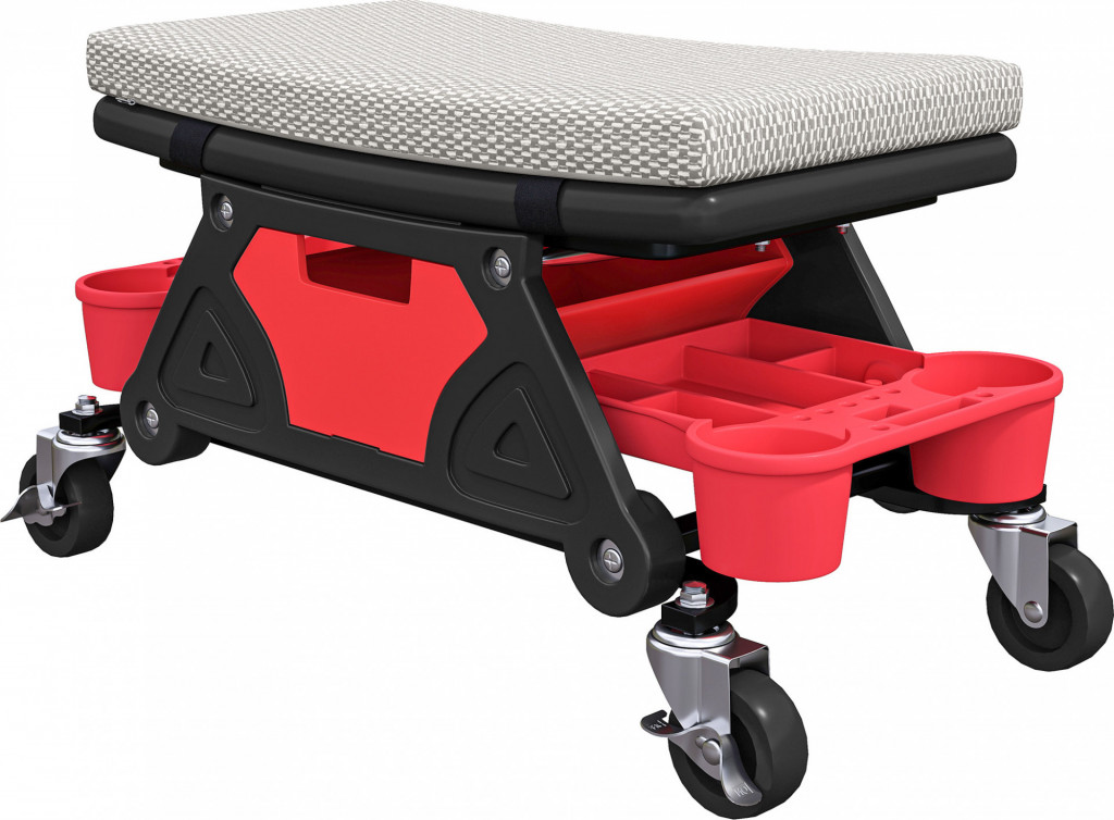 Dílenská stolička s kolečky do 135 kg | šedá