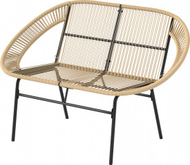 Polyratanová zahradní lavice 126 x 72 x 83 cm | khaki č.1
