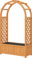 Vyvýšený záhonový truhlík s mříží 83 x 36 x 145 cm | přírodní č.1