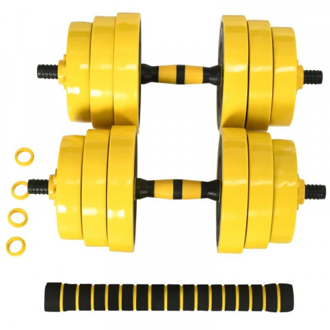 Nastavitelná ergonomická sada činek 3 v1 | žluté a černé č.10