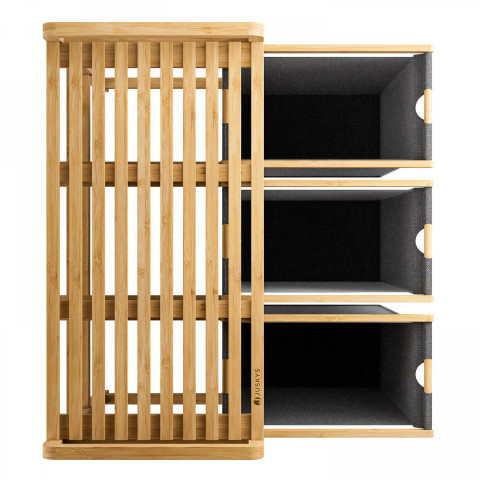 Prádelní koš se 3 přihrádkami 81 x 40 x 78 cm | antracit č.6