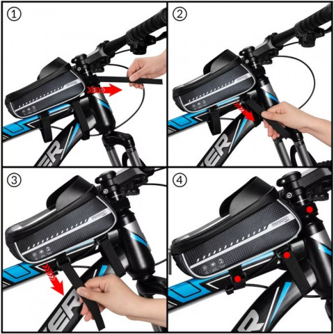 Držák pro smartphone na kolo 20x11,5x11cm | titan č.6