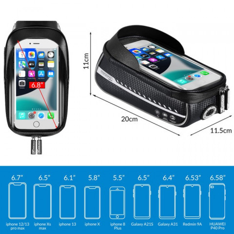 Držák pro smartphone na kolo 20x11,5x11cm | titan č.2