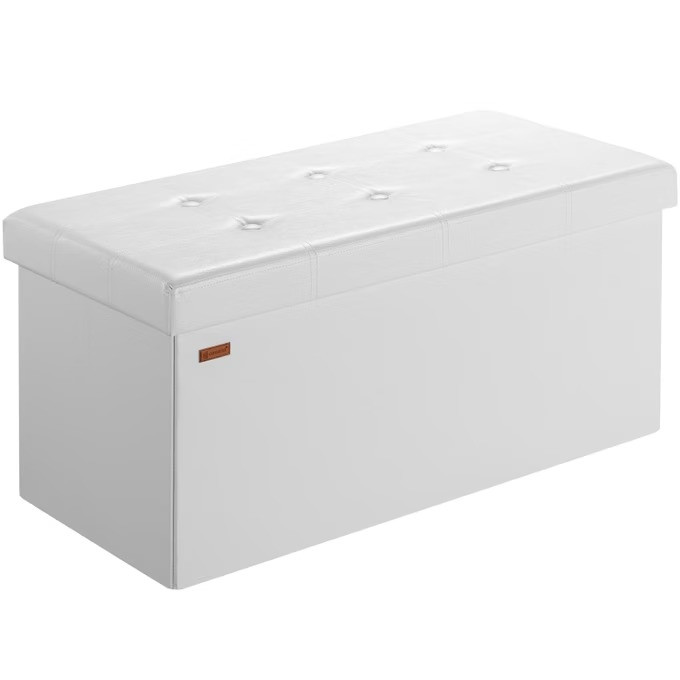 Goleto Čalunená lavica s uložným priestorom 80 x 40 x 40 cm | biela