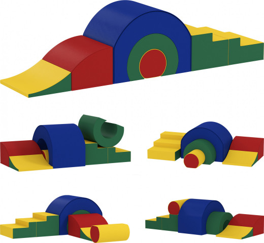 Pěnové stavební bloky 5 kusů | pestré č.4