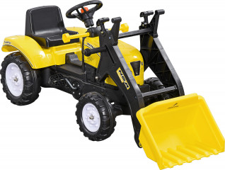 Sedací bagr pro děti s lopatou 114x41x54cm| Černý + Žlutý č.1