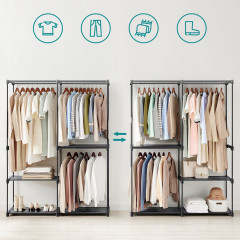 Věšák na oblečení 43 x 138 x 182 cm | černá č.2