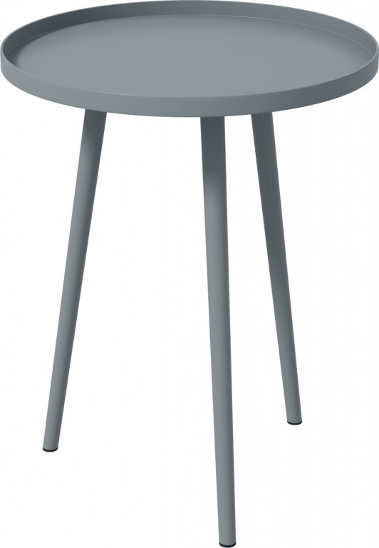 Zahradní konferenční stolek, průměr 40 cm | šedý