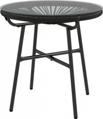 Kulatý zahradní stolek, průměr 50 cm | černý č.1