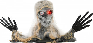 Halloweenská dekorace mumie | šedá + hnědá č.1