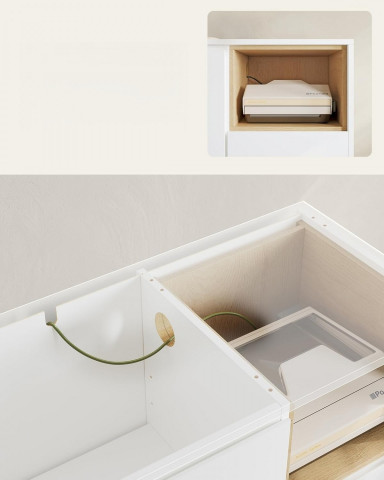 Komoda se 3 zásuvkami 40 x 103,5 x 85 cm | bílá č.5