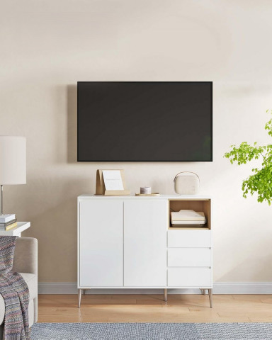 Komoda se 3 zásuvkami 40 x 103,5 x 85 cm | bílá č.3