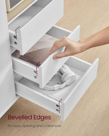 Komoda se 3 zásuvkami 40 x 103,5 x 85 cm | bílá č.6