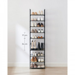 10 patrový botník 45 x 28 x 173 cm | černá č.3