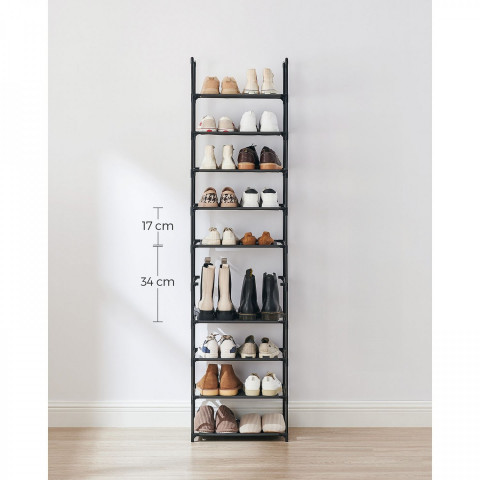 10 patrový botník 45 x 28 x 173 cm | černá č.3