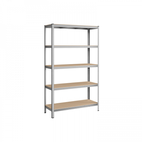 Nastavitelný pětipatrový regál 60 x 120 x 200 cm | stříbrný č.6