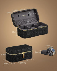 Box na hodinky se 3 sloty | šedá + černá č.2