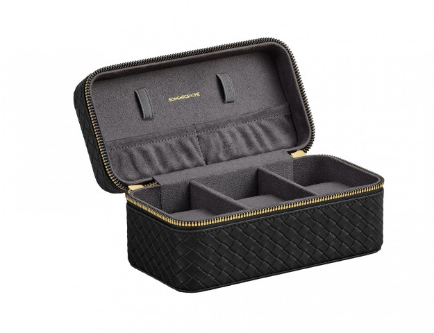 Box na hodinky se 3 sloty | šedá + černá č.4