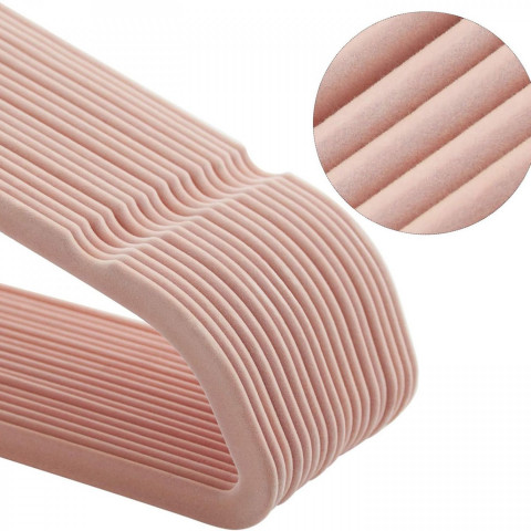 Sametová ramínka balení 50 ks | růžová č.3