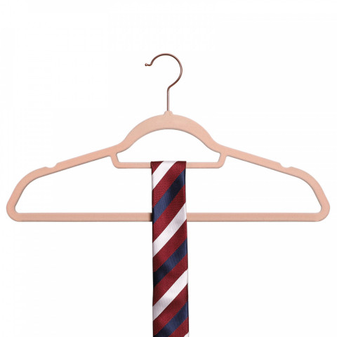 Plastová sametová ramínka balení 50 ks | růžová č.6