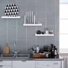 Nástěnná police 3-dílný set 38 x 10 cm | bílá č.2