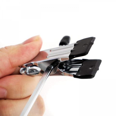 Kovová ramínka na kalhoty 20 kusů | stříbrno-černá č.5