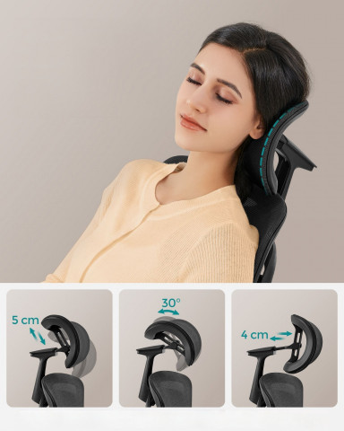 Ergonomická kancelářská židle s možností polohování | černá č.6