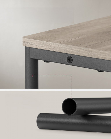 Obdélníkový stolek s policemi a zásuvkou 18 x 45 x 58 cm | šedá-černá č.7