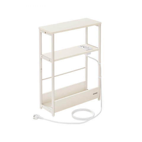 Obdélníkový stolek s policemi a zásuvkou 18 x 45 x 58 cm | bílá č.6