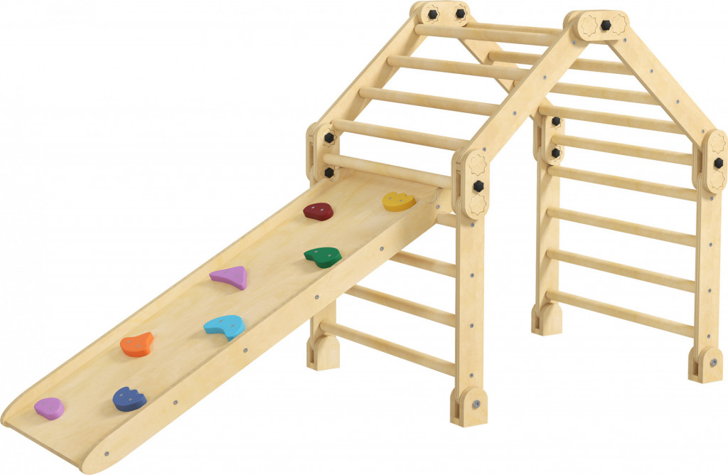 Prolézačka 3 v 1 se skluzavkou | pro děti od 1,5 do 4 let | pestrobarevná