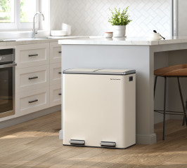 Kuchyňský odpadkový koš 2 x 30l | bílý č.1