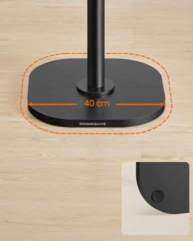 Věšák na kabáty 40 x 40 x 175,3 cm | Černý č.4