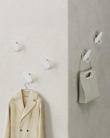 Háčky na kabáty 4ks | bílé č.2