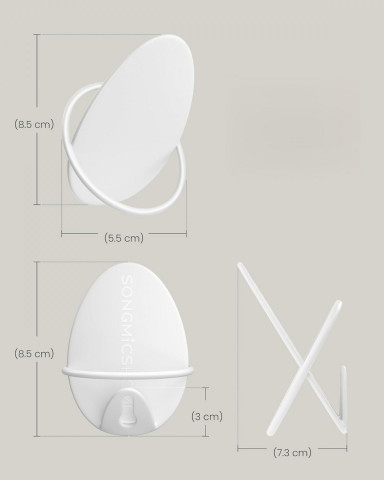 Háčky na kabáty 4ks | bílé č.4