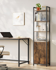 Rustikální šestipatrová knihovna | 24 x 40 x 159,5 cm č.1