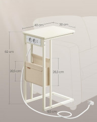 Noční stolek se zásuvkami 30 x 40 x 62 cm | bílý č.2