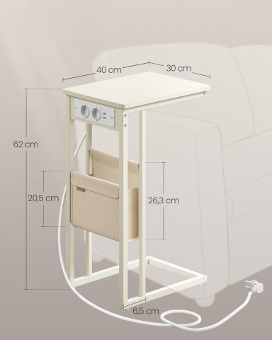 Noční stolek se zásuvkami 30 x 40 x 62 cm | bílý č.2
