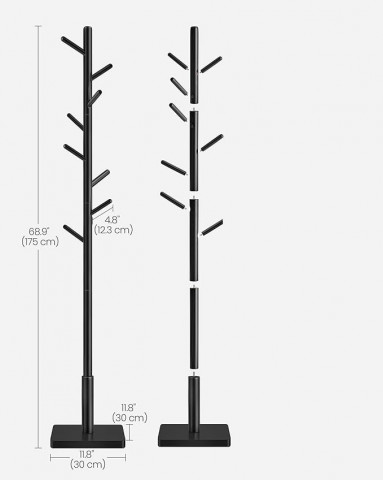 Věšák na kabáty | černý č.2