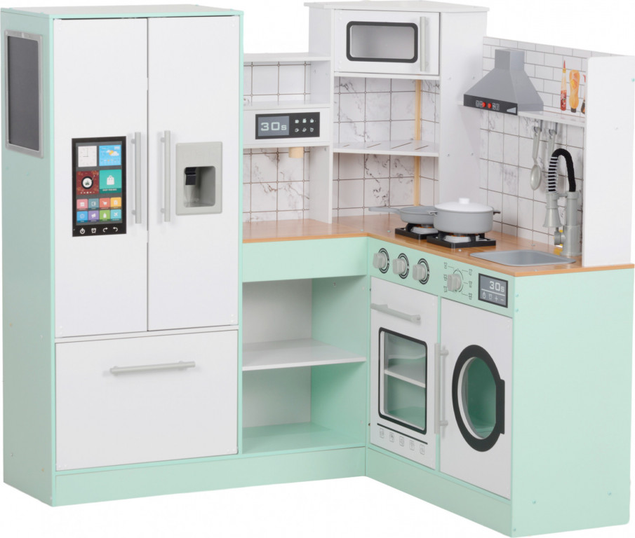 Dětská kuchyňka s reálnými světelnými a zvukovými efekty | zelená + bílá