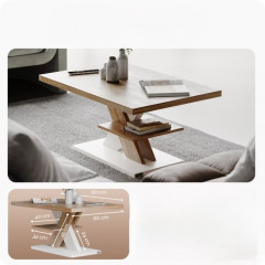 Konferenční stolek Detroit 90x60x45cm | Bílý / Dub č.3