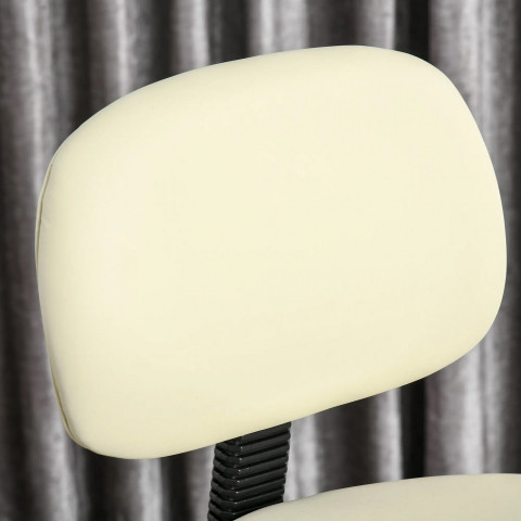 Otočná barová židle s opěradlem 56x57x104-127 cm | béžová č.3