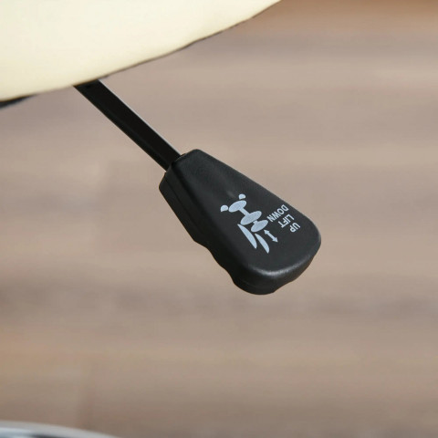 Otočná barová židle s opěradlem 56x57x104-127 cm | béžová č.4