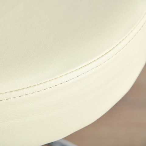 Otočná barová židle s opěradlem 56x57x104-127 cm | béžová č.5