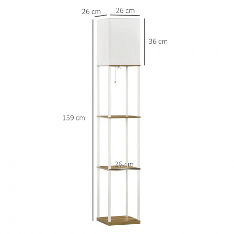 Stojací lampa se 3 přihrádkami | bílá č.2