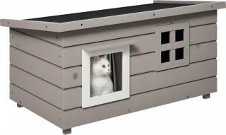 Kočičí domek 87 x 52 x 48 cm | šedý č.1