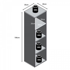 Knihovna Skylar Oak 106x30x30cm č.2