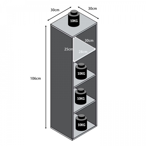 Knihovna Skylar Oak 106x30x30cm č.2