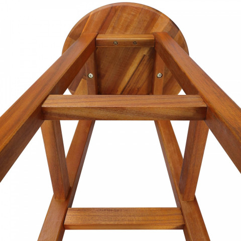 Sada 2 barových židlí z akáciového dřeva 76x34x34cm č.6