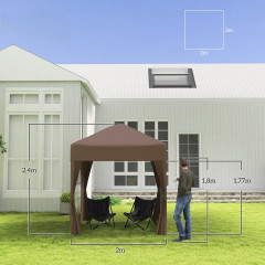 Zahradní altán 2x2 m | hnědý č.2